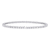 3.39ct 14k White Gold Diamond Bangle